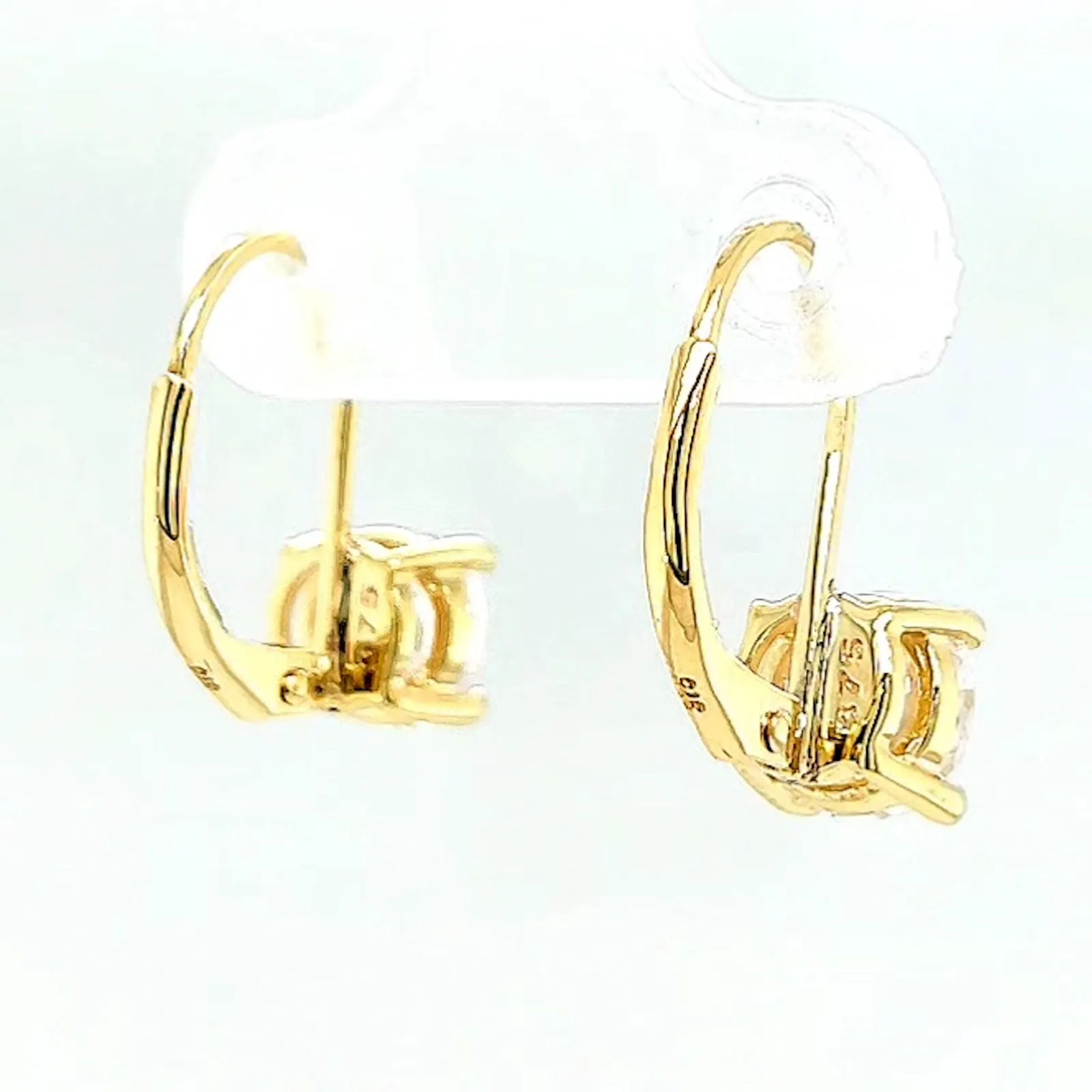 HUSH 9ct Yellow Gold 2 carat tw of Diamond Simulants Drop Earrings