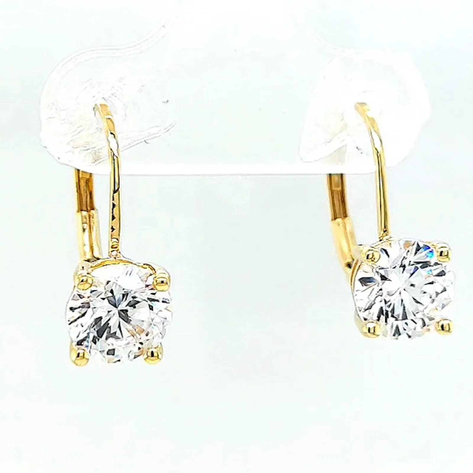 HUSH 9ct Yellow Gold 2 carat tw of Diamond Simulants Drop Earrings