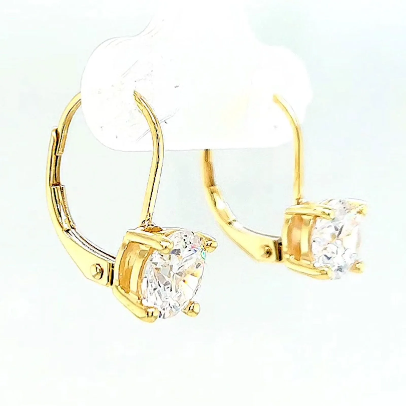 HUSH 9ct Yellow Gold 2 carat tw of Diamond Simulants Drop Earrings