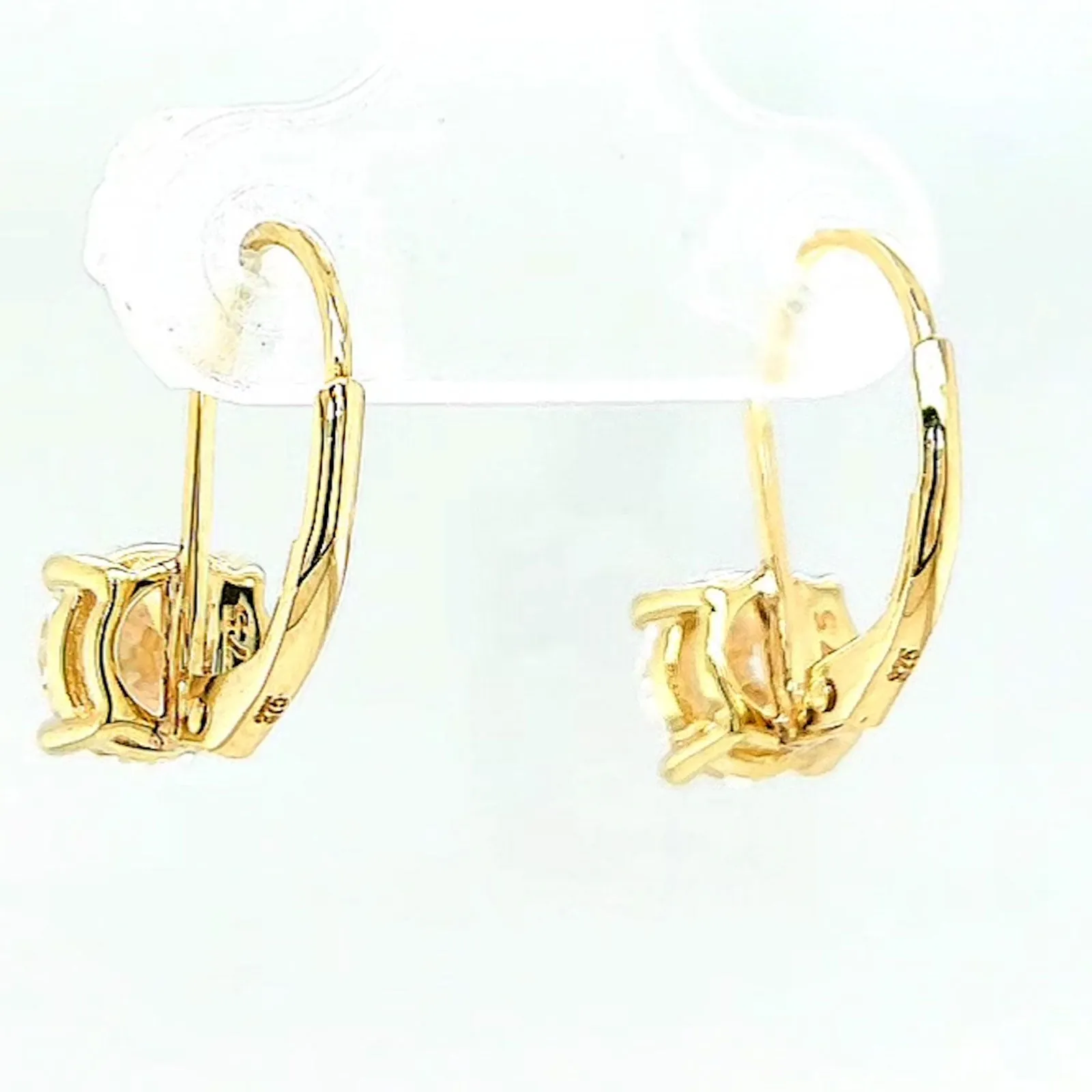 HUSH 9ct Yellow Gold 2 carat tw of Diamond Simulants Drop Earrings