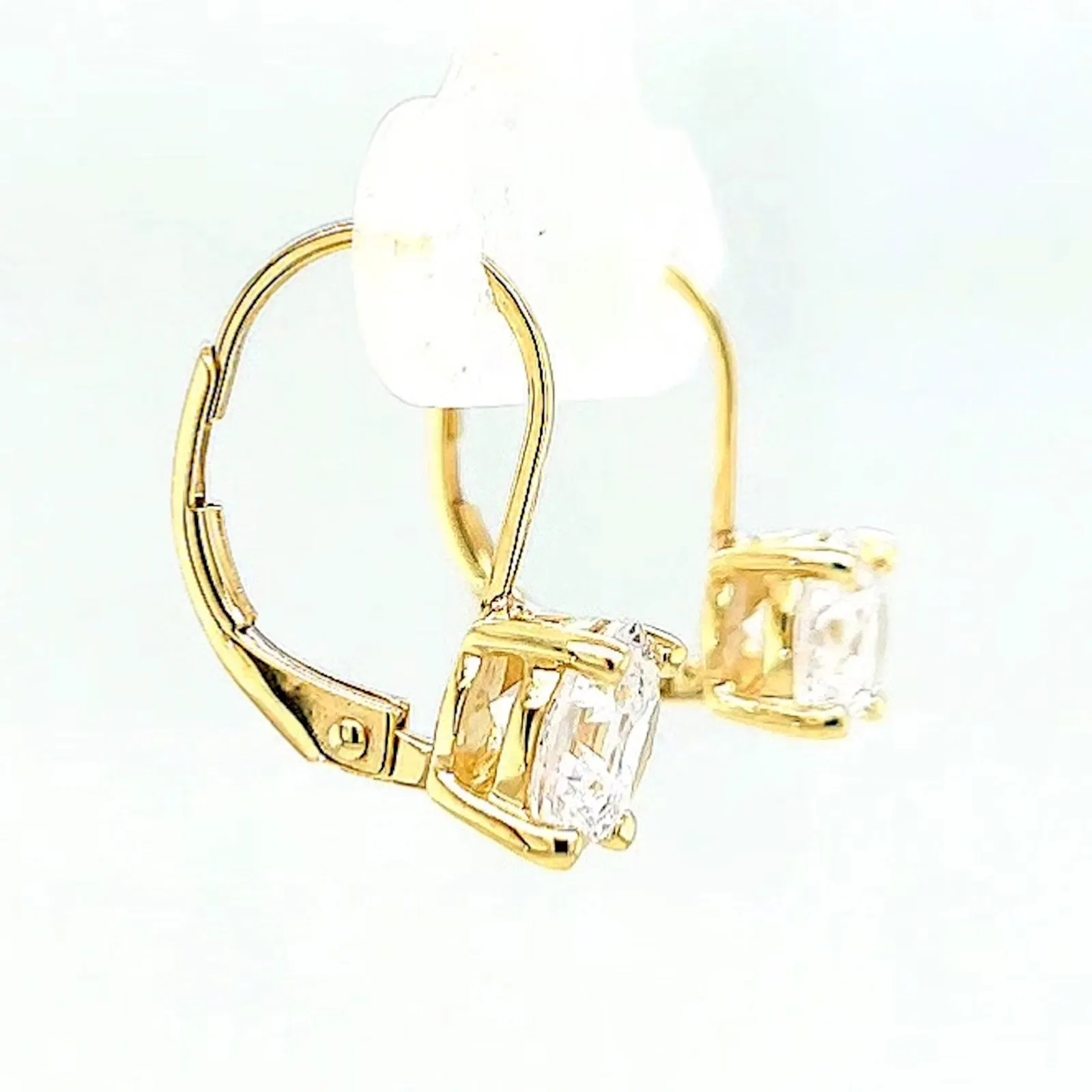 HUSH 9ct Yellow Gold 2 carat tw of Diamond Simulants Drop Earrings