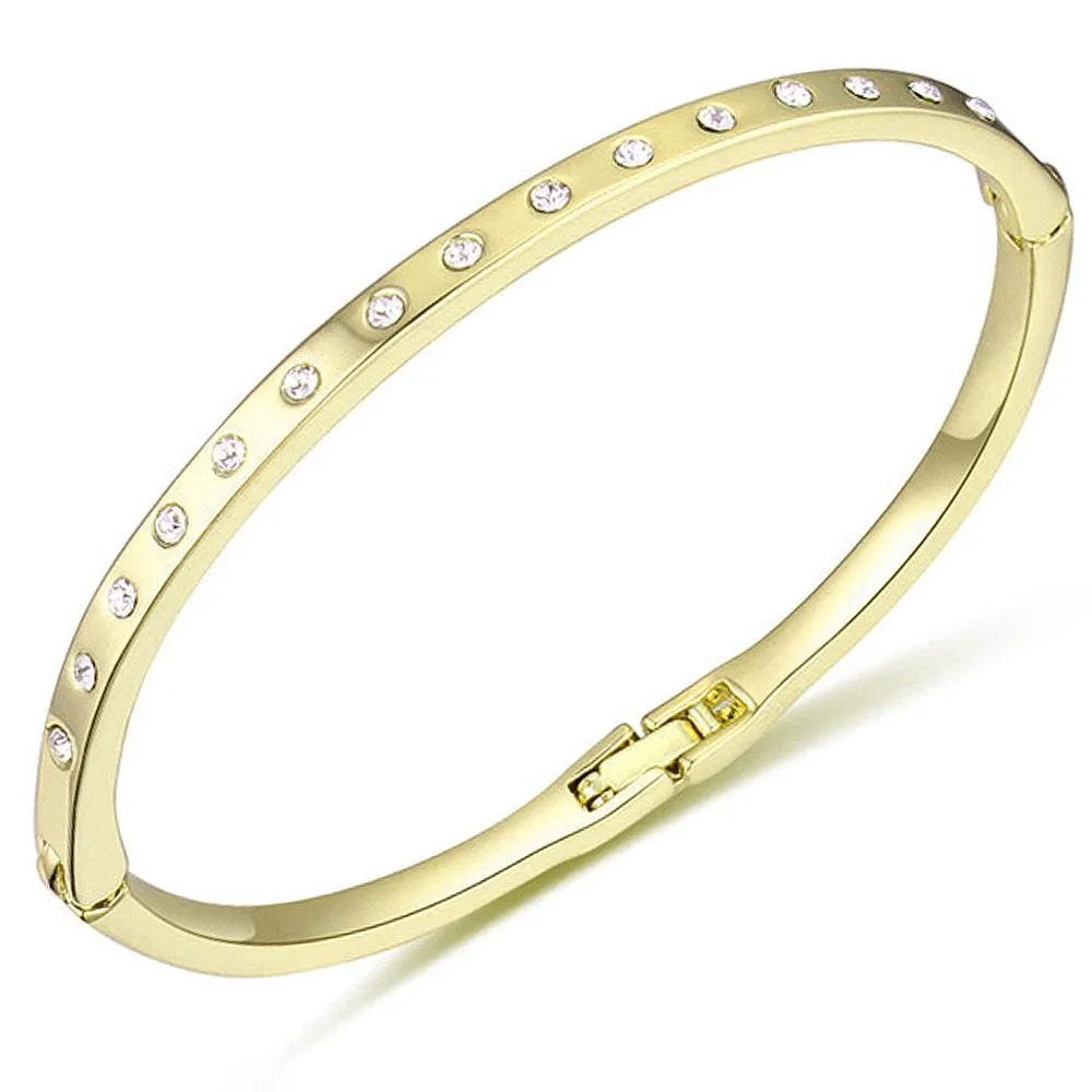 In-Line Bangle Gold Embellished With SWAROVSKI Crystals