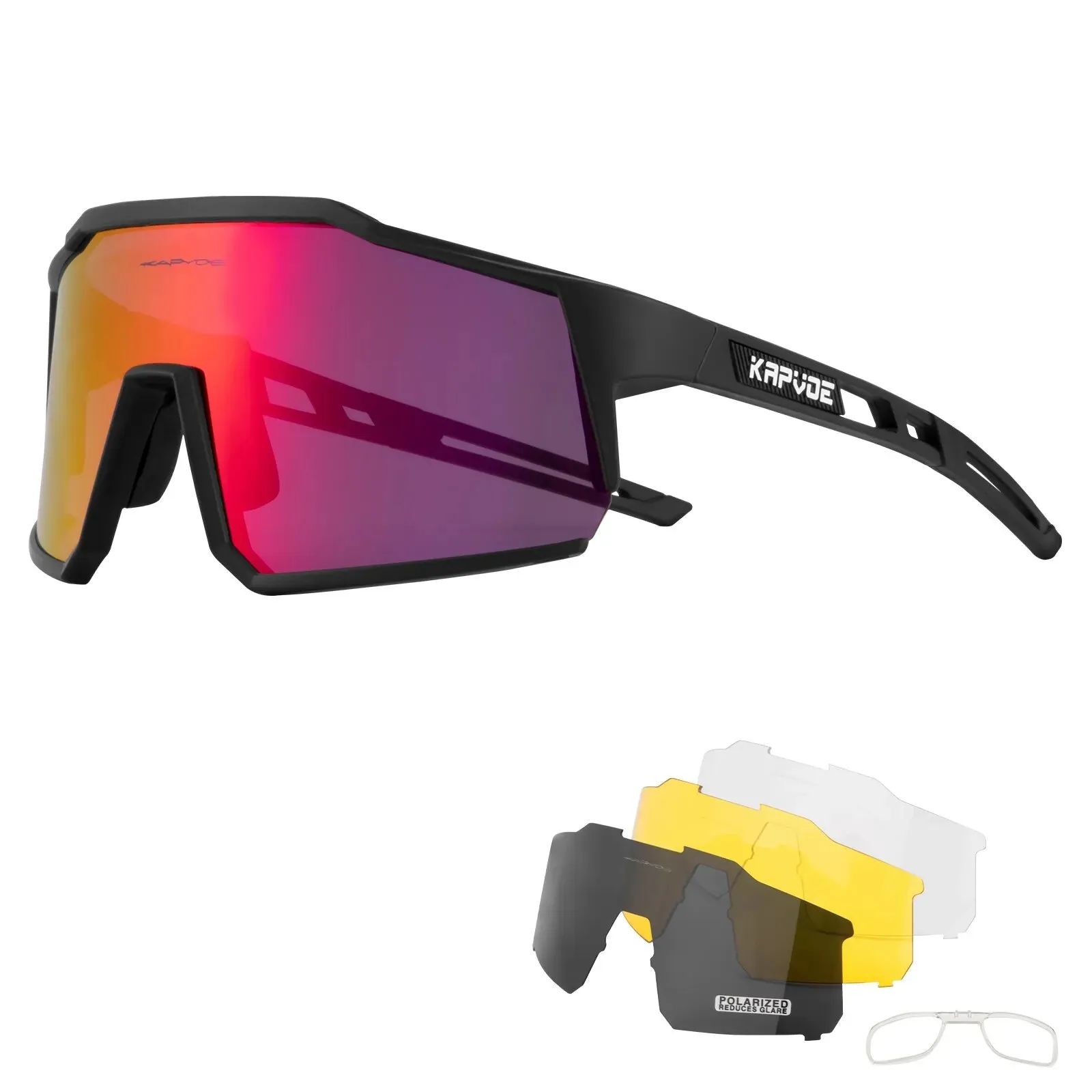 Kapvoe Cycling Glasses Polarized MTB Road Bike Glasses UV400 Protection Sunglasses Ultra Light Sport Eyewear Equipment