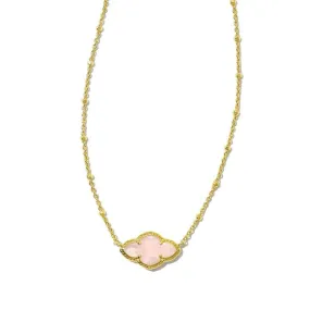 Kendra Scott | Abbie Gold Pendant Necklace in Rose Quartz