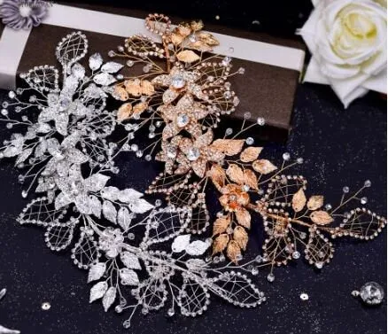 large Vintage  inspired crystal tiara hair band wrap  , hair piece by Crystal wedding uk