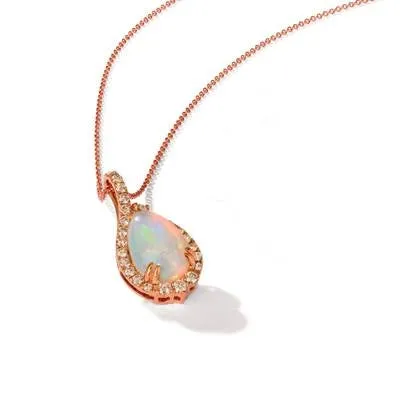 Le Vian 14K Strawberry Gold Neopolitan Opal Pendant with Nude Diamonds