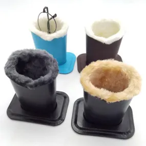 Leather Plush Safe Eyeglass Holder