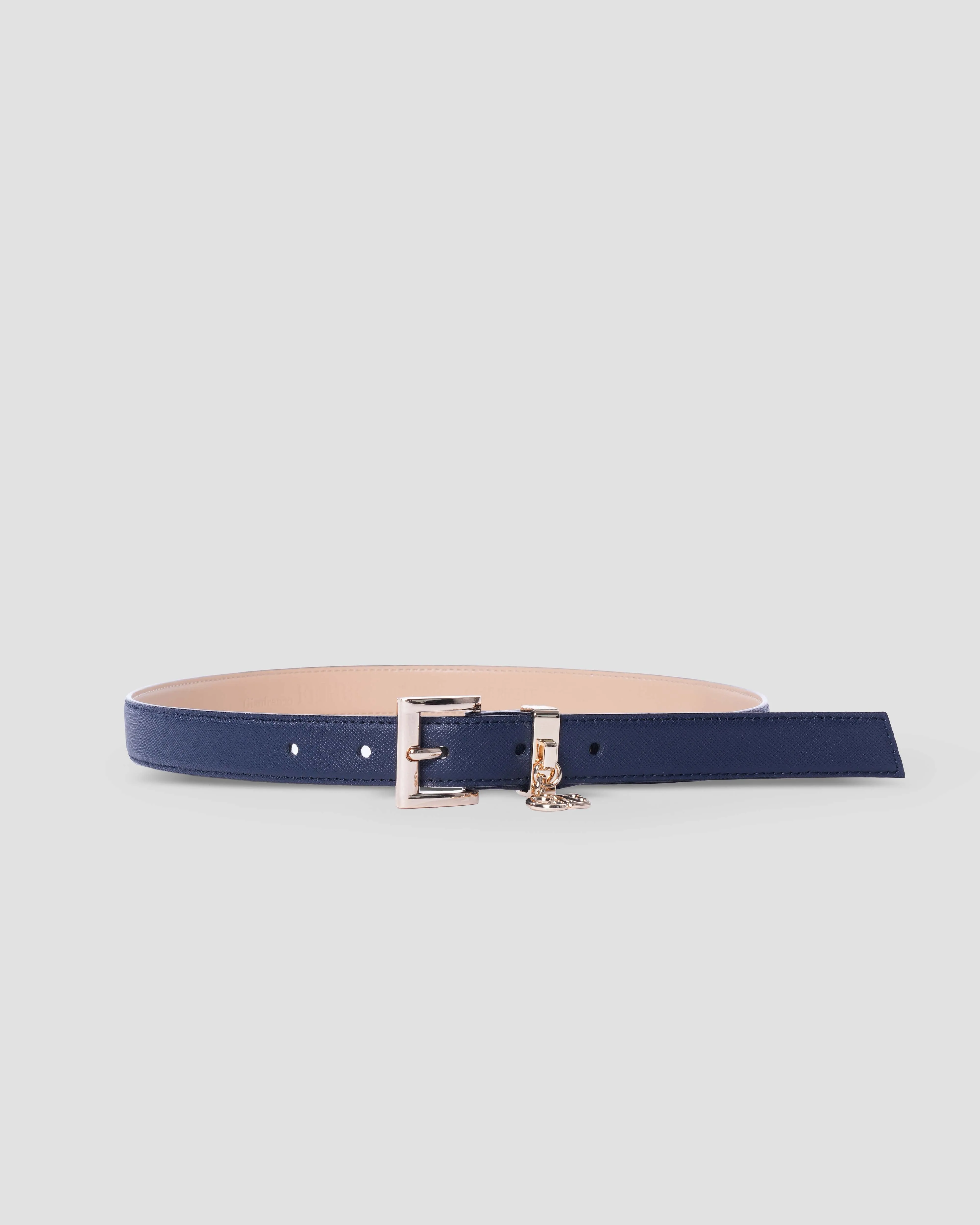 Logo Charm Leather Belt