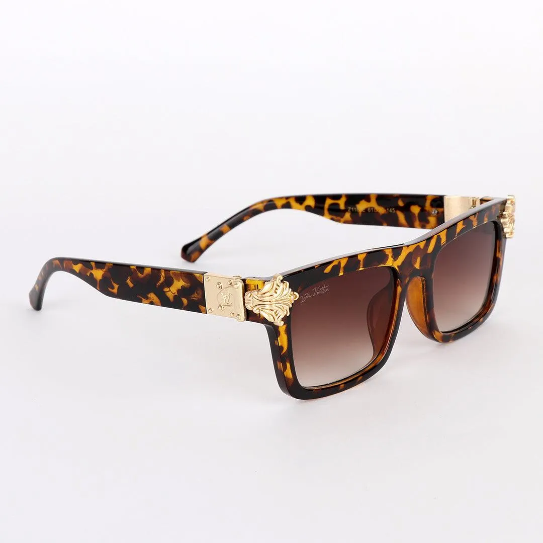 Louis Vuitton Crested Summer Square Unisex Brown Sunglasses