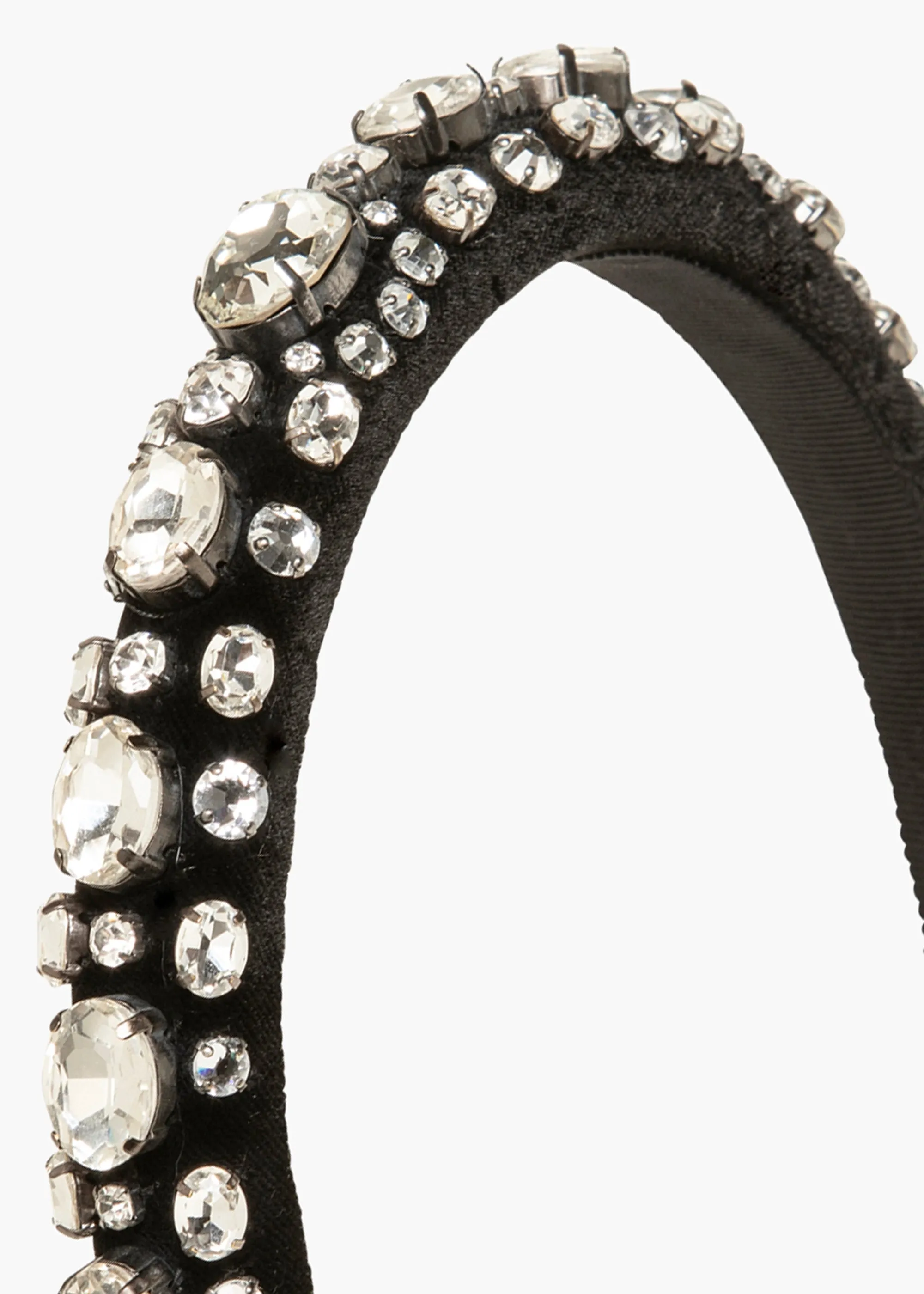 Luciana Headband -- Black Crystal