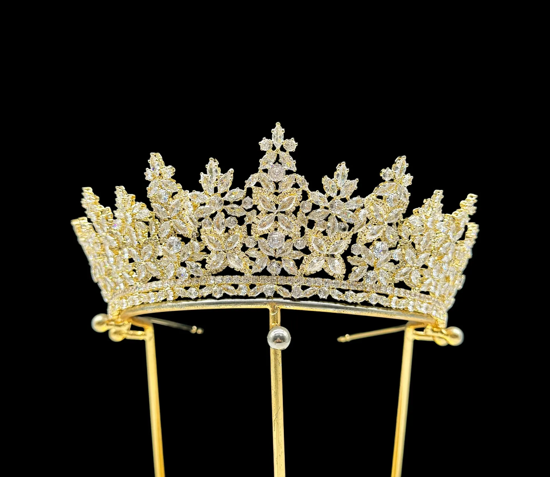 Luxury Royal Queen CZ Crystal Crown for Women Bridal Tiara Diadem Party Jewelry Wedding Accessories GH0195