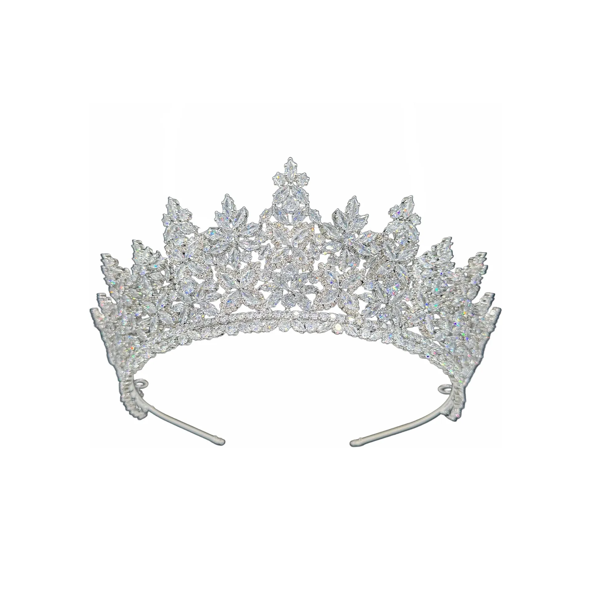 Luxury Royal Queen CZ Crystal Crown for Women Bridal Tiara Diadem Party Jewelry Wedding Accessories GH0195