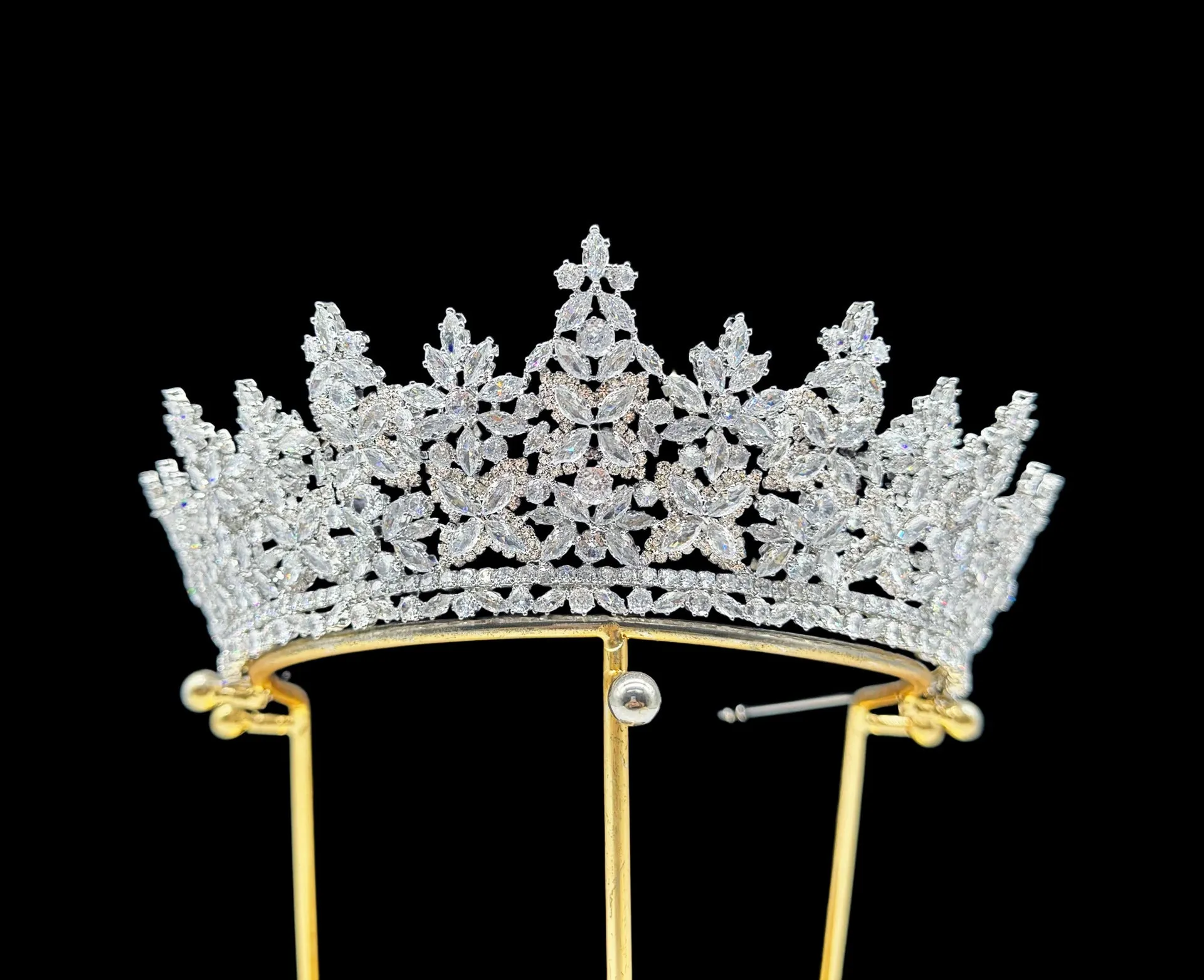 Luxury Royal Queen CZ Crystal Crown for Women Bridal Tiara Diadem Party Jewelry Wedding Accessories GH0195