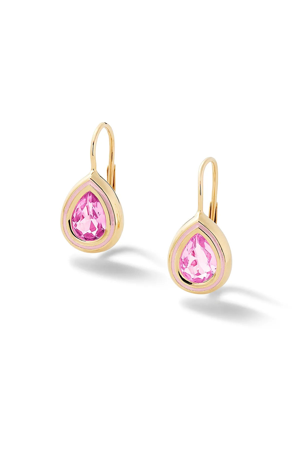 Madison Pear Bezel Drop Earrings