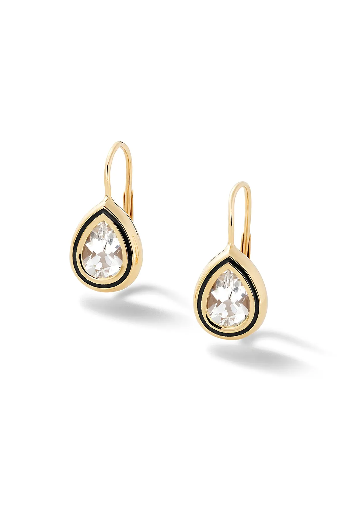 Madison Pear Bezel Drop Earrings