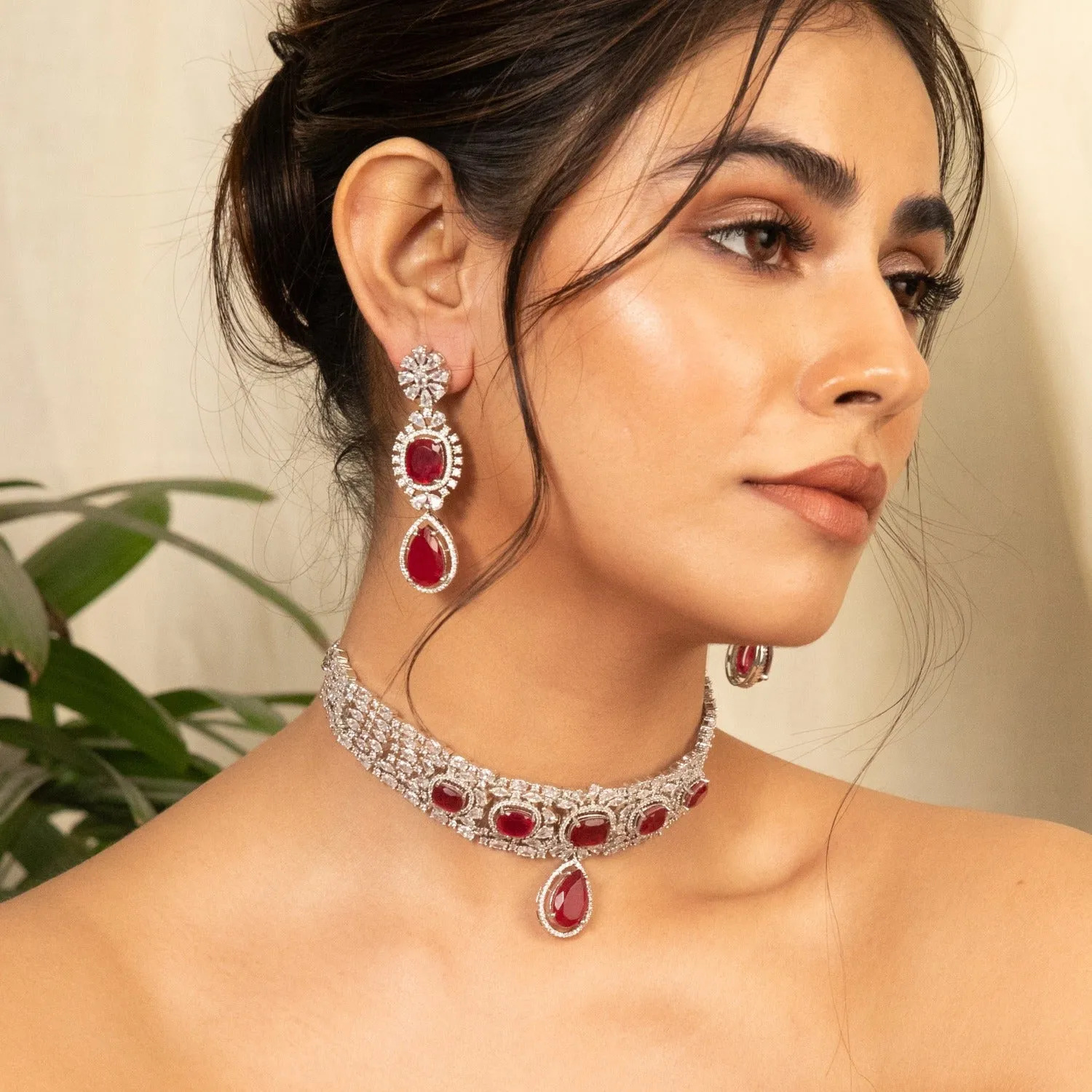 Mealla Nakshatra CZ Choker Set