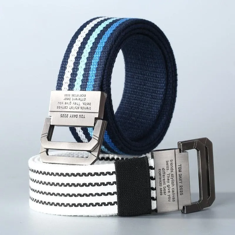 Men Belt Buckle Teen Student Striped Braided Jeans Belt Male Spot Wholesale