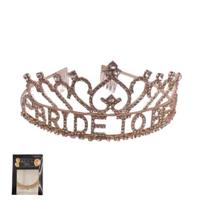 Metal Bride to Be Tiara - Rose Gold