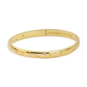 Midnight Hour Gold Bangle