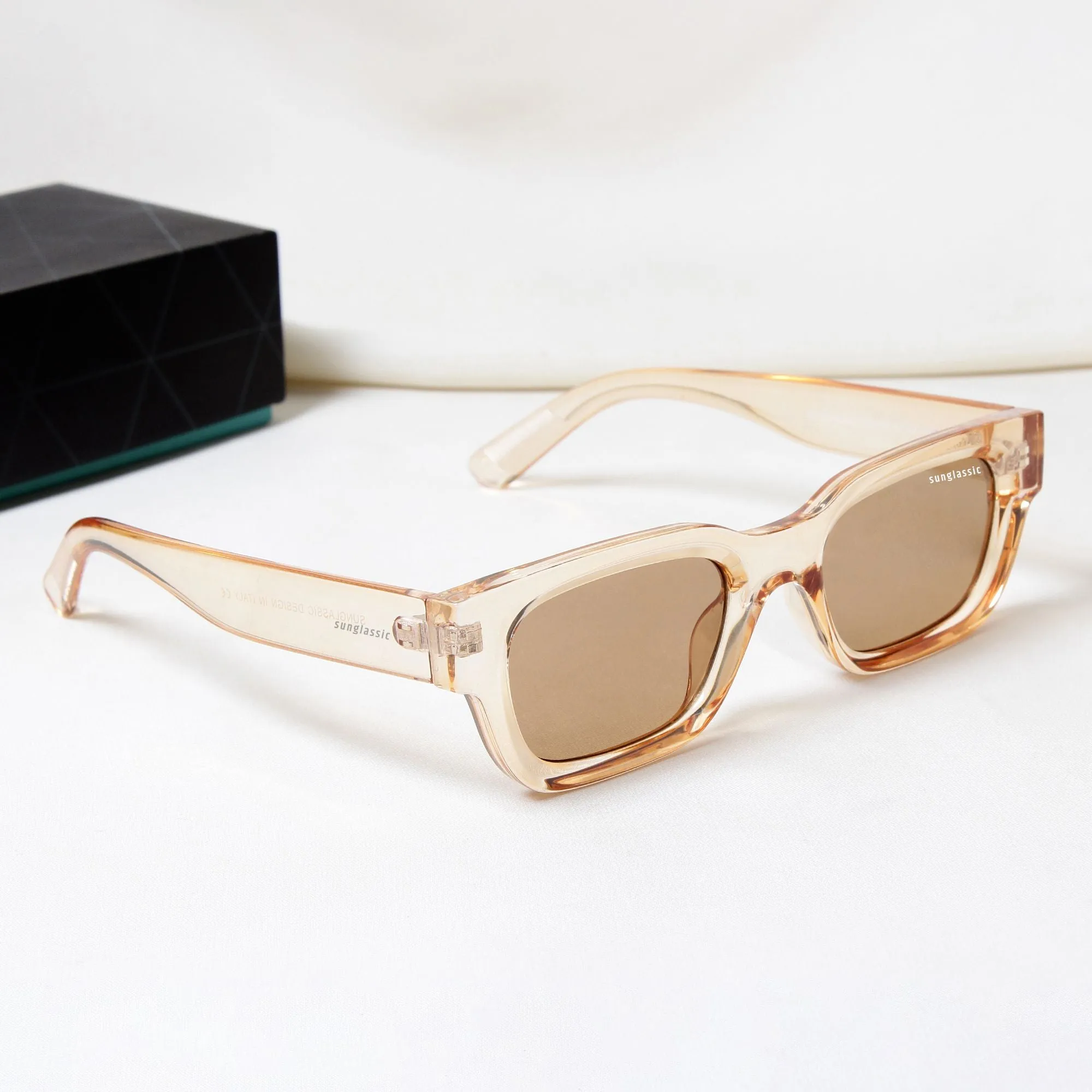 Milestone Brown Square Sunglasses