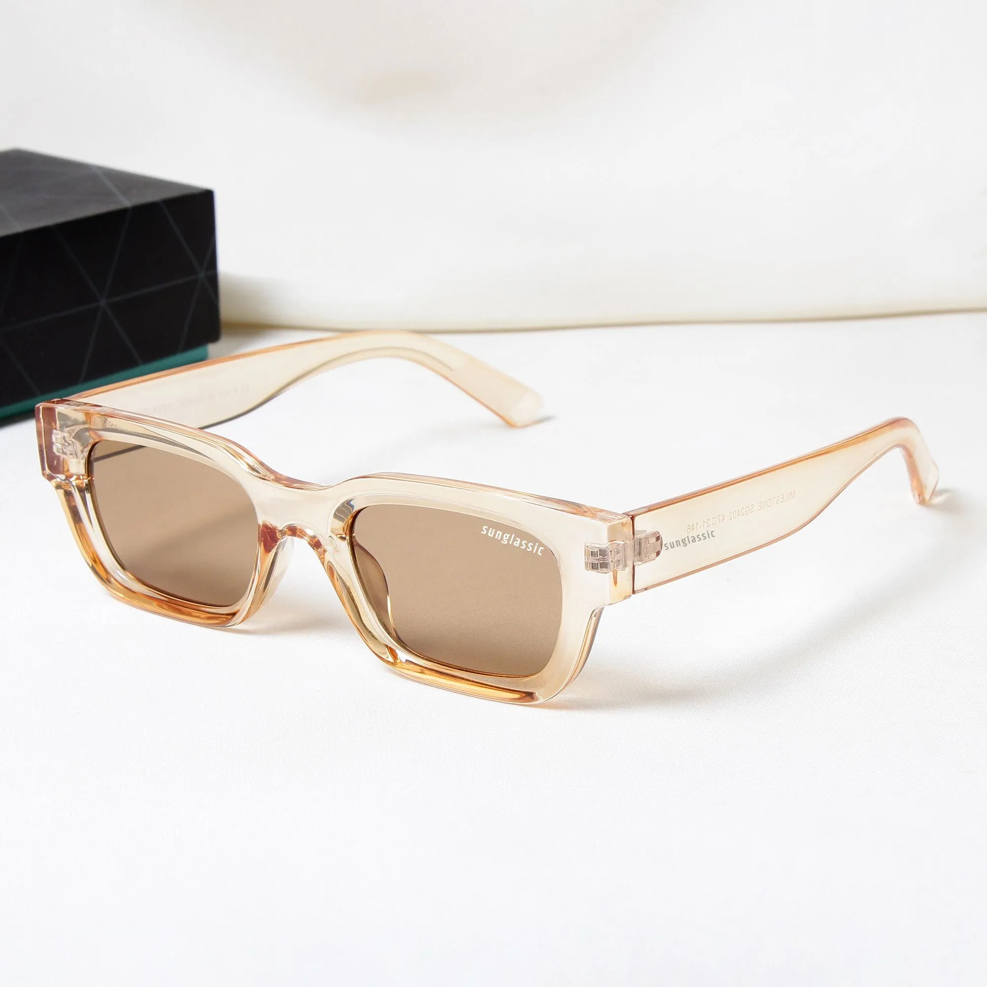 Milestone Brown Square Sunglasses