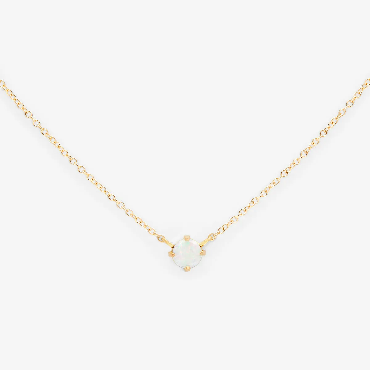 N5804OP | Australian White Opal Wisp Necklace