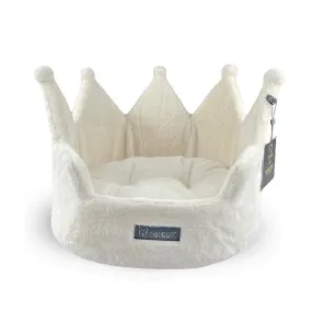 Nandog Luxe Crown Bed For Cats & Dogs (Cloud Ivory)