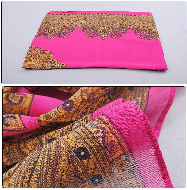 National new summer scarf South Korea female Silk scarves Hand-painted long Print flower Autumn winter Belts Pashmina