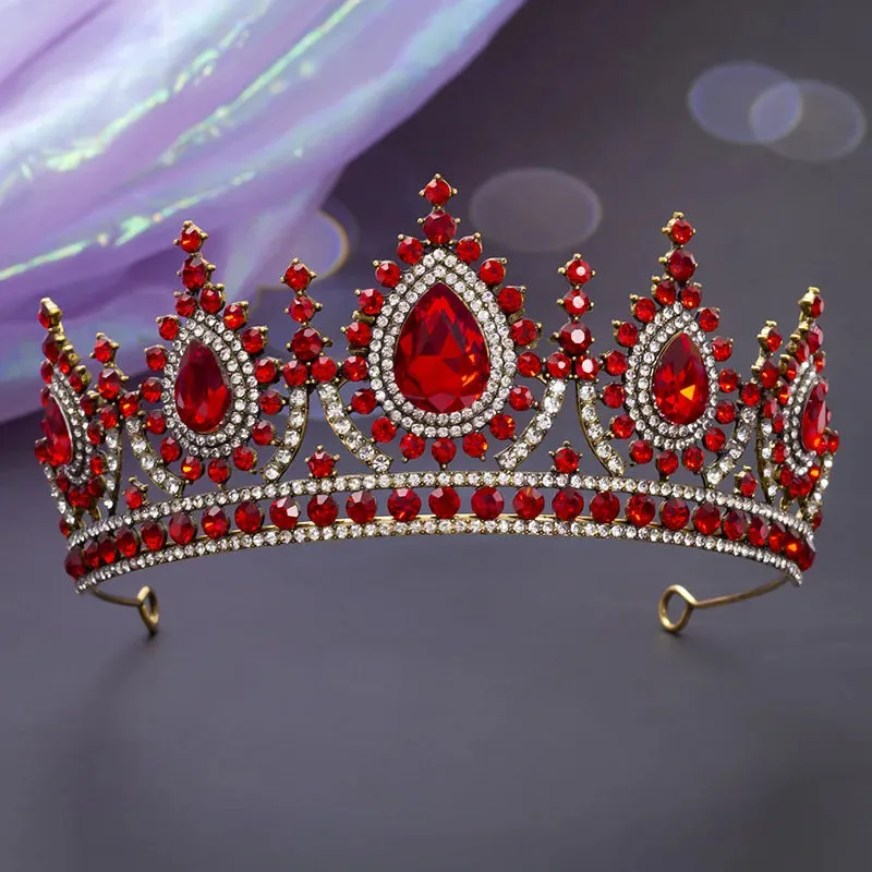 Noble Crystal Rhinestone Tiara Crowns Party Pageant Birthday Hair Accessory