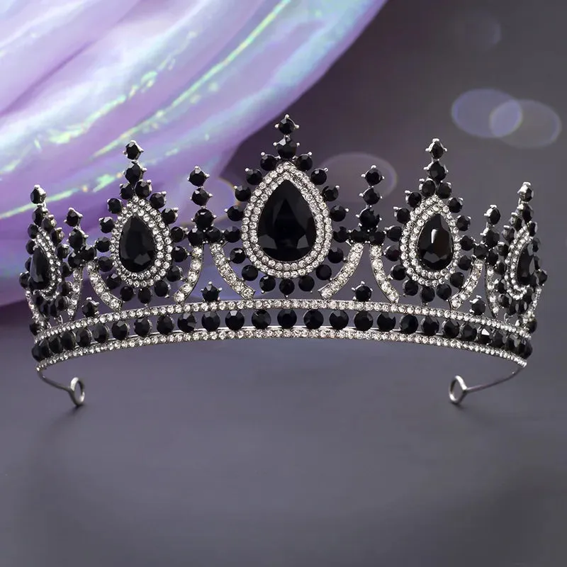 Noble Crystal Rhinestone Tiara Crowns Party Pageant Birthday Hair Accessory