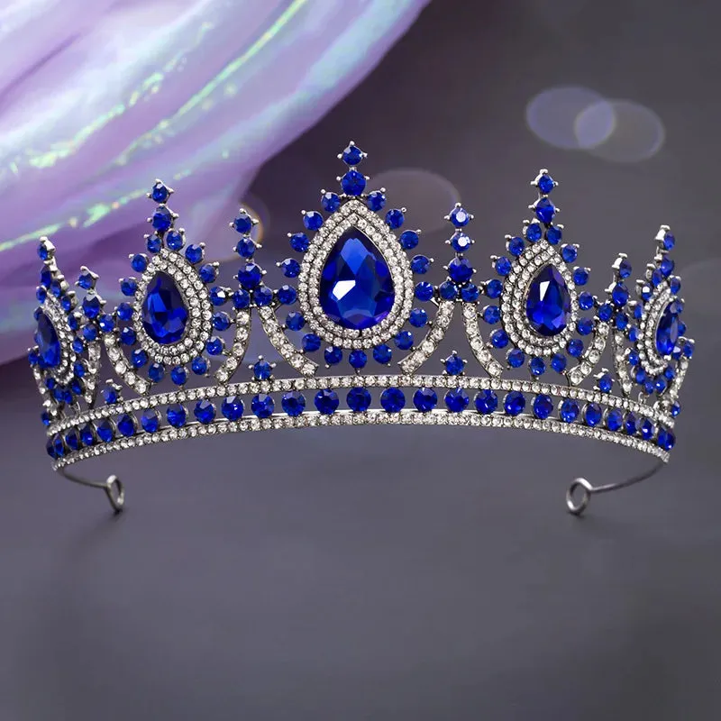 Noble Crystal Rhinestone Tiara Crowns Party Pageant Birthday Hair Accessory