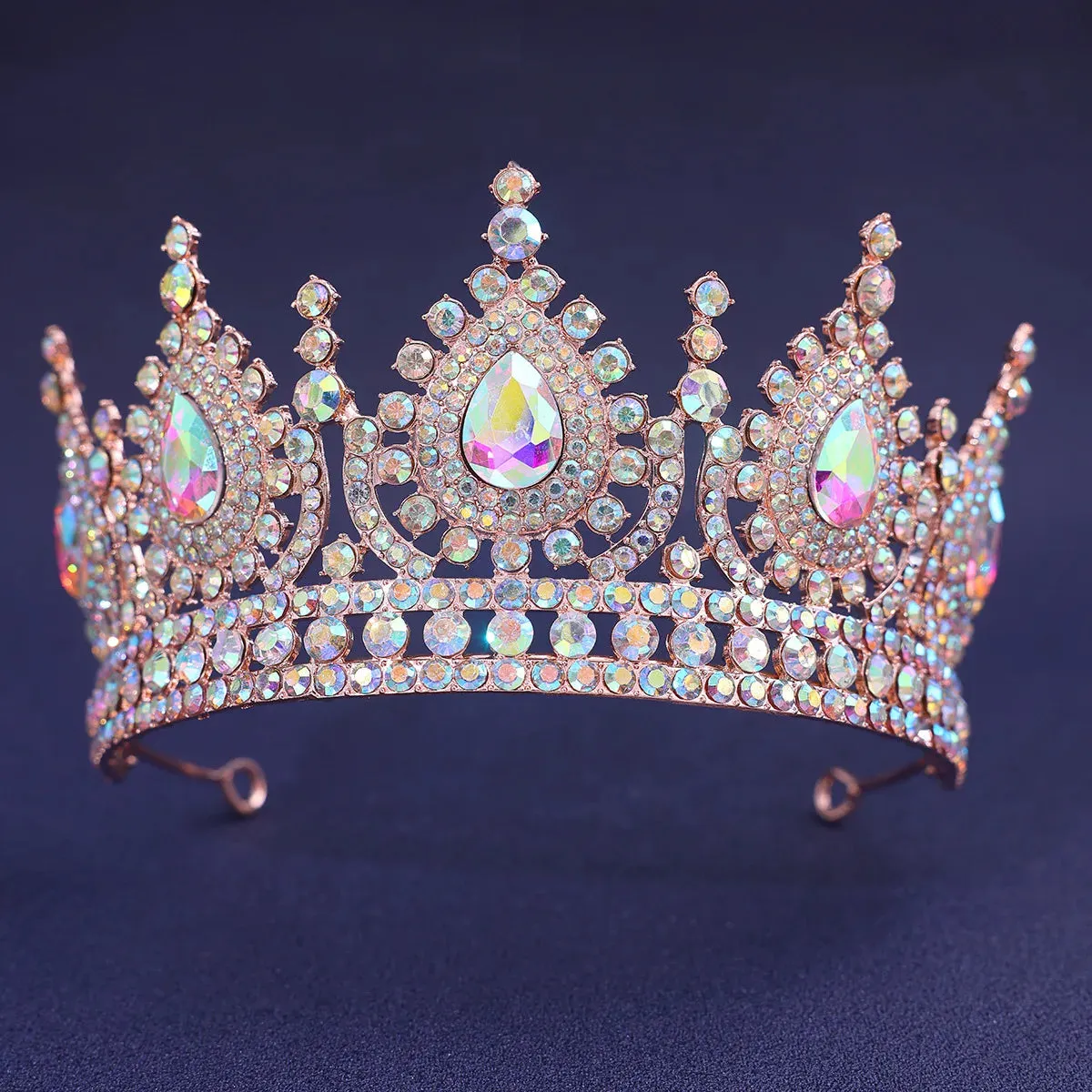 Noble Crystal Rhinestone Tiara Crowns Party Pageant Birthday Hair Accessory