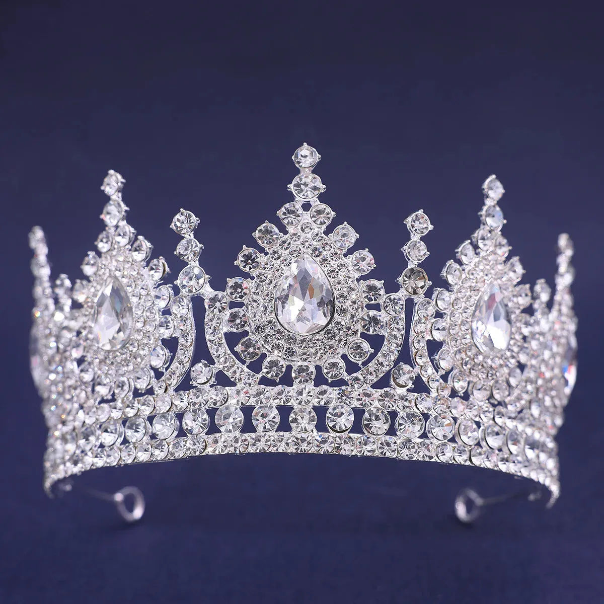 Noble Crystal Rhinestone Tiara Crowns Party Pageant Birthday Hair Accessory