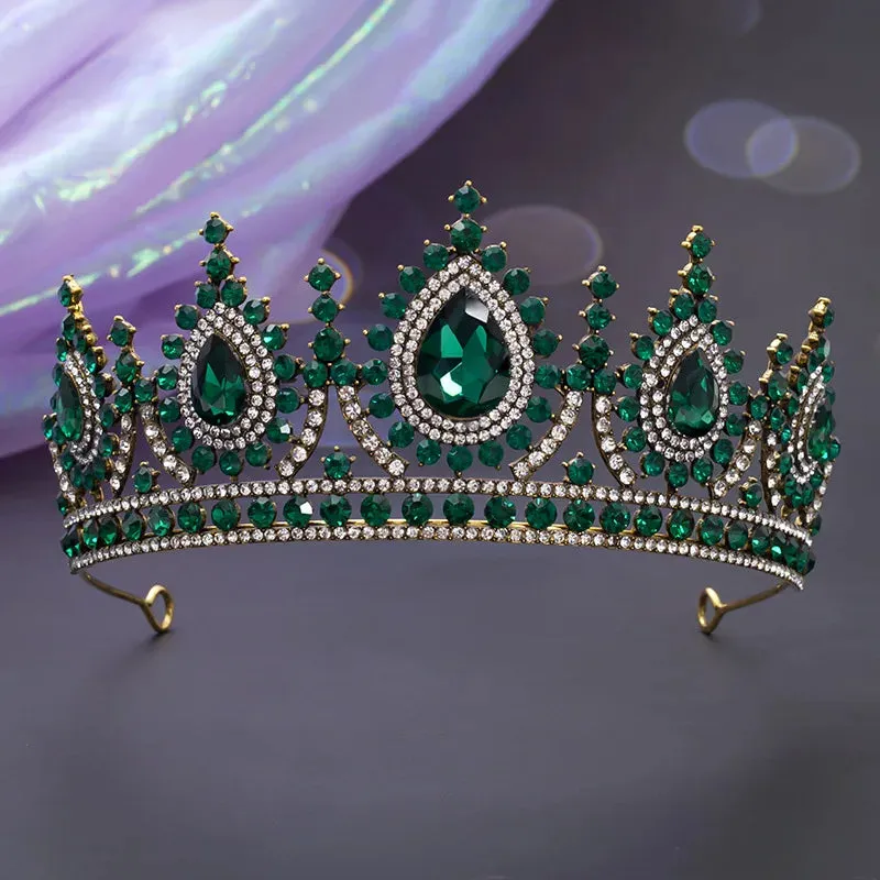 Noble Crystal Rhinestone Tiara Crowns Party Pageant Birthday Hair Accessory