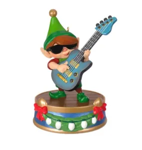 North Pole Tree Trimmers Band Collection Gil On Guitar Musical Ornament With Light