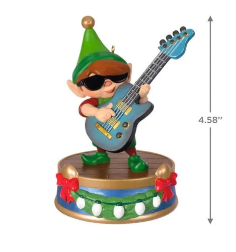 North Pole Tree Trimmers Band Collection Gil On Guitar Musical Ornament With Light