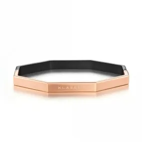 Okto Man Black & Rose Gold Medium Bangle JOB19BR006M