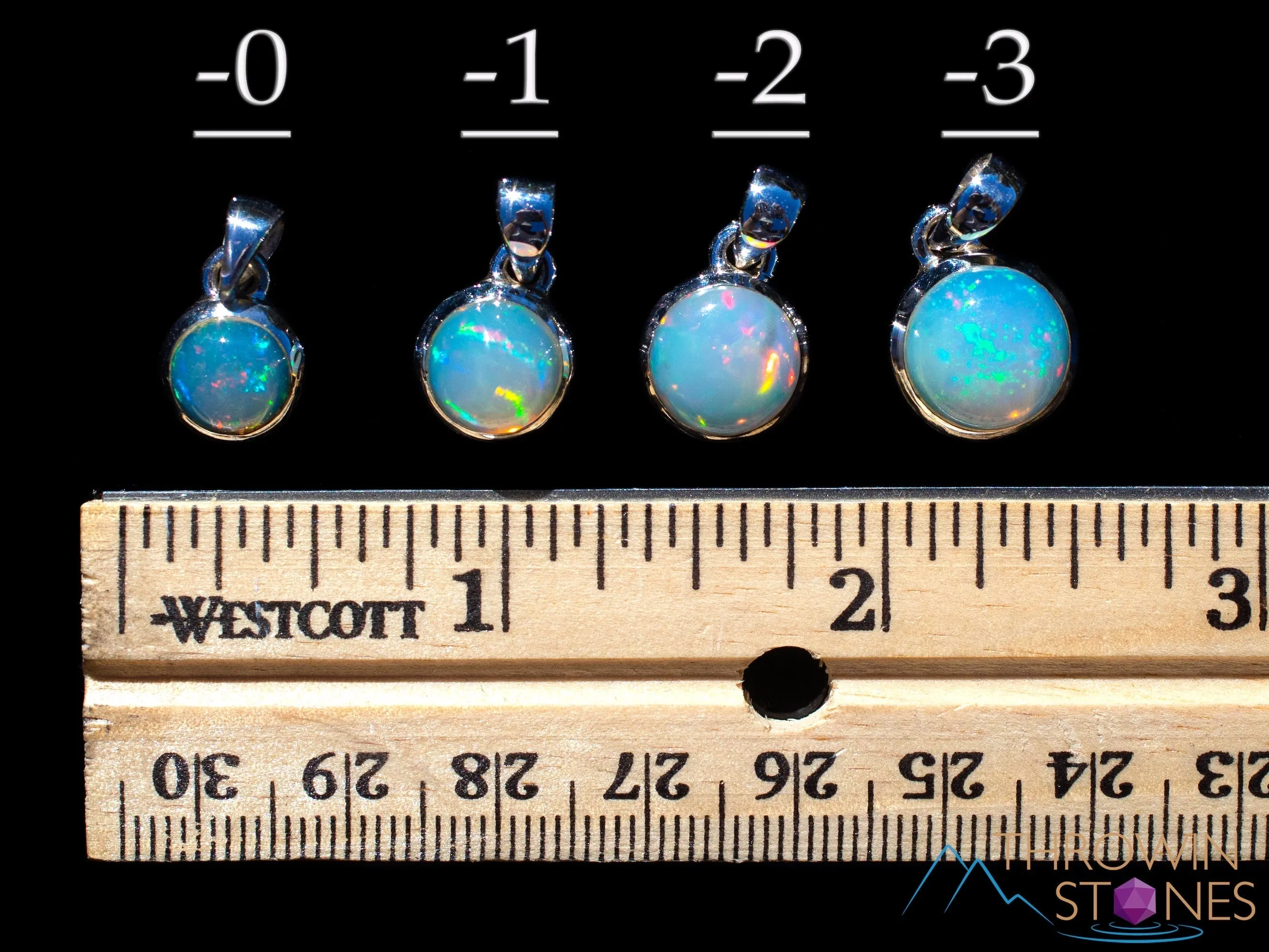 OPAL Pendant - Sterling Silver, Round - Birthstone Jewelry, Opal Cabochon Necklace, Welo Opal,  E1877