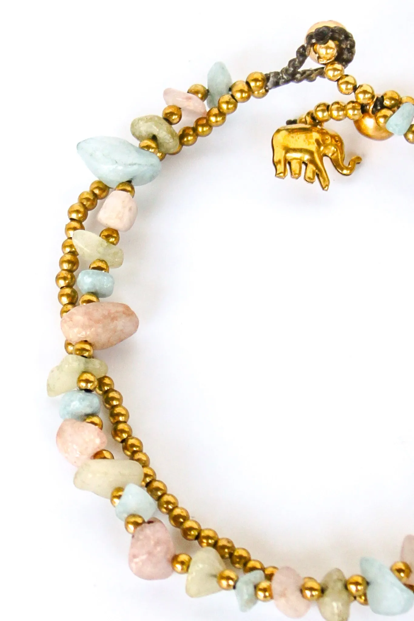 Pebble Beach Elephant Anklet