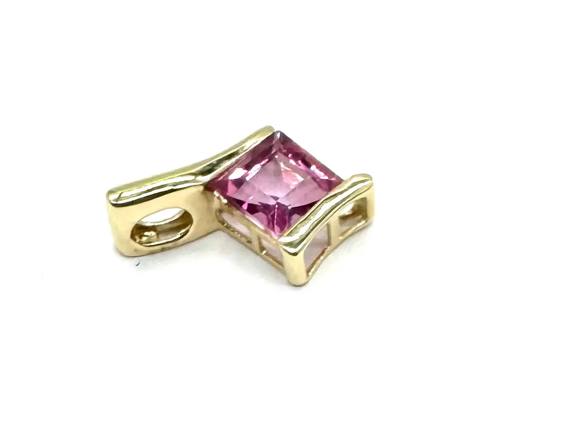 Pink topaz pendant