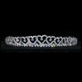 Princess Heart Crystal Rhinestone Bridal Tiara