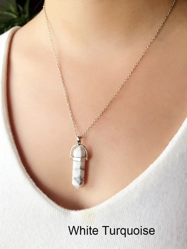 Quartz necklaces Pendant Necklace women jewelry accessories chain with crystal agate necklace