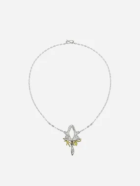 Recycled 925 Sterling Silver Magpie Herkimer Necklace | Silver