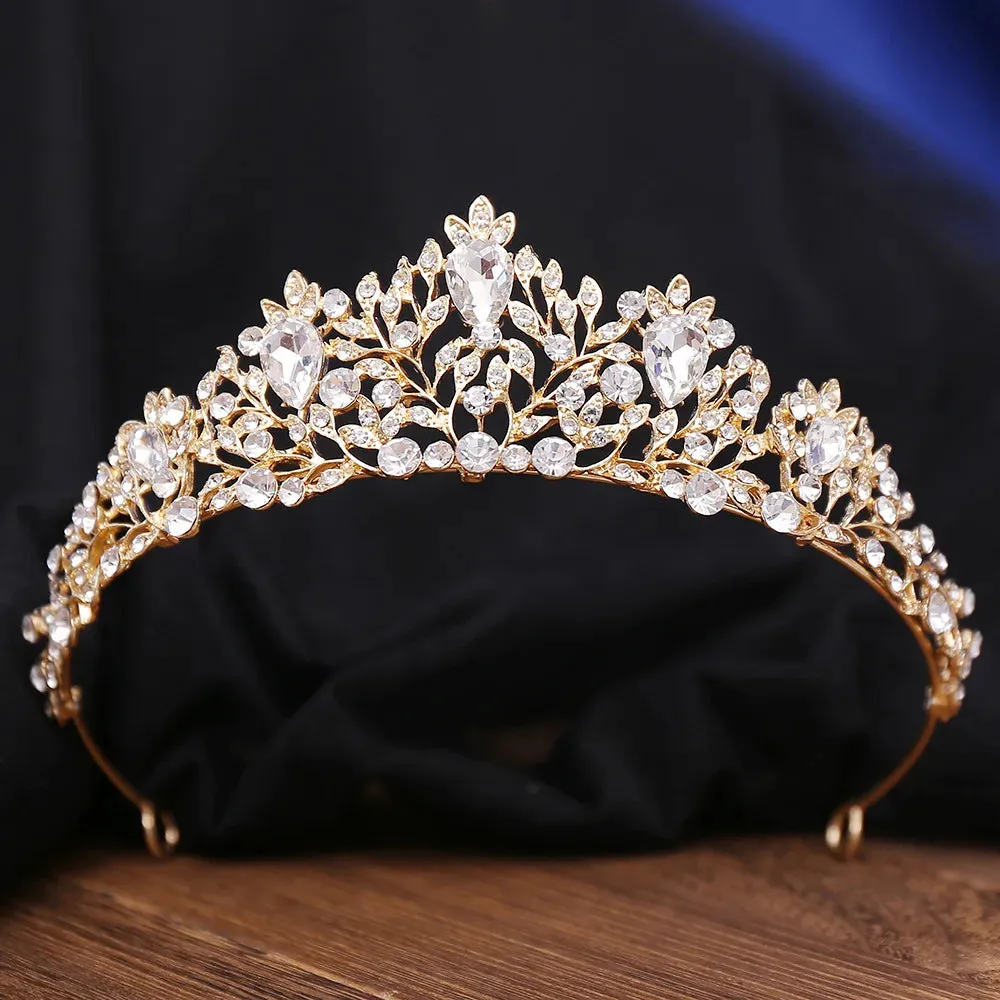 Rhinestone Crystal Princess Bridal Wedding Tiara Crown Hair Accessory