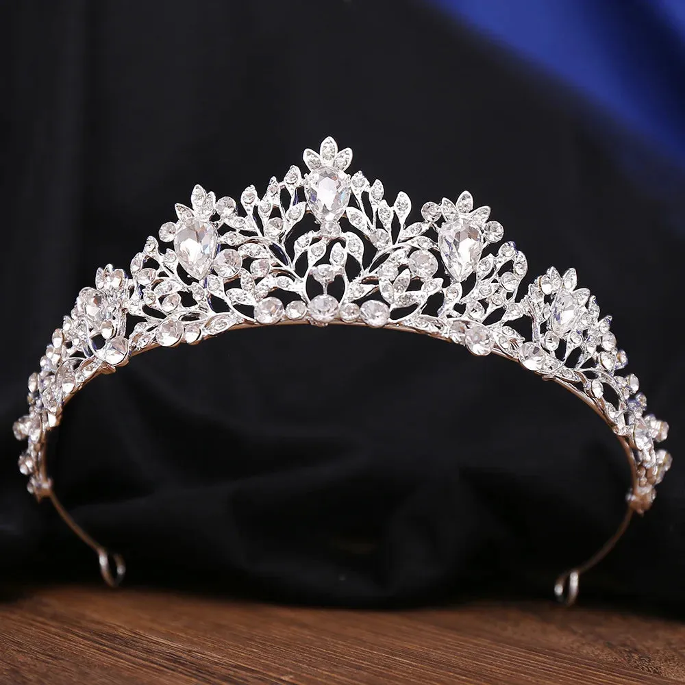 Rhinestone Crystal Princess Bridal Wedding Tiara Crown Hair Accessory