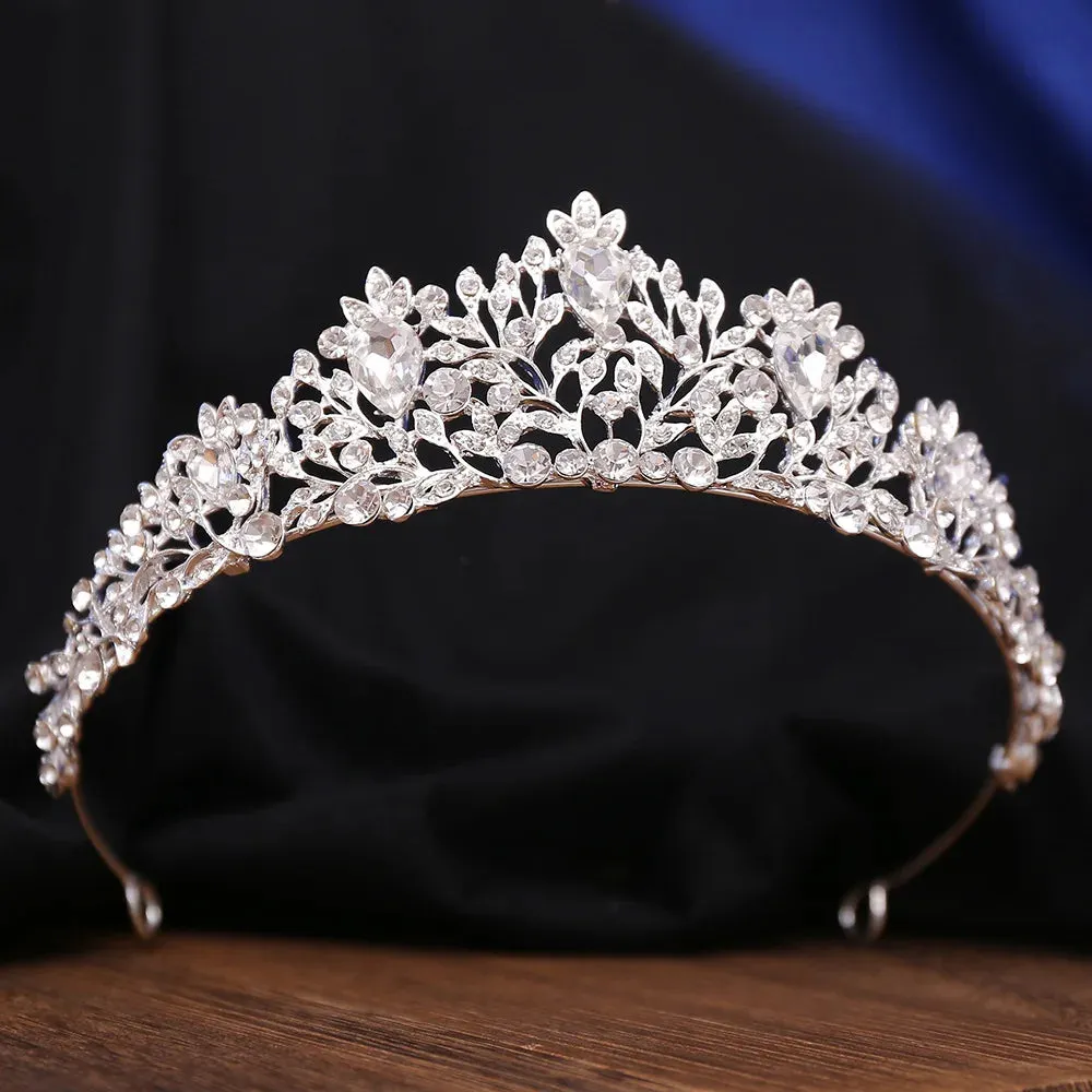 Rhinestone Crystal Princess Bridal Wedding Tiara Crown Hair Accessory