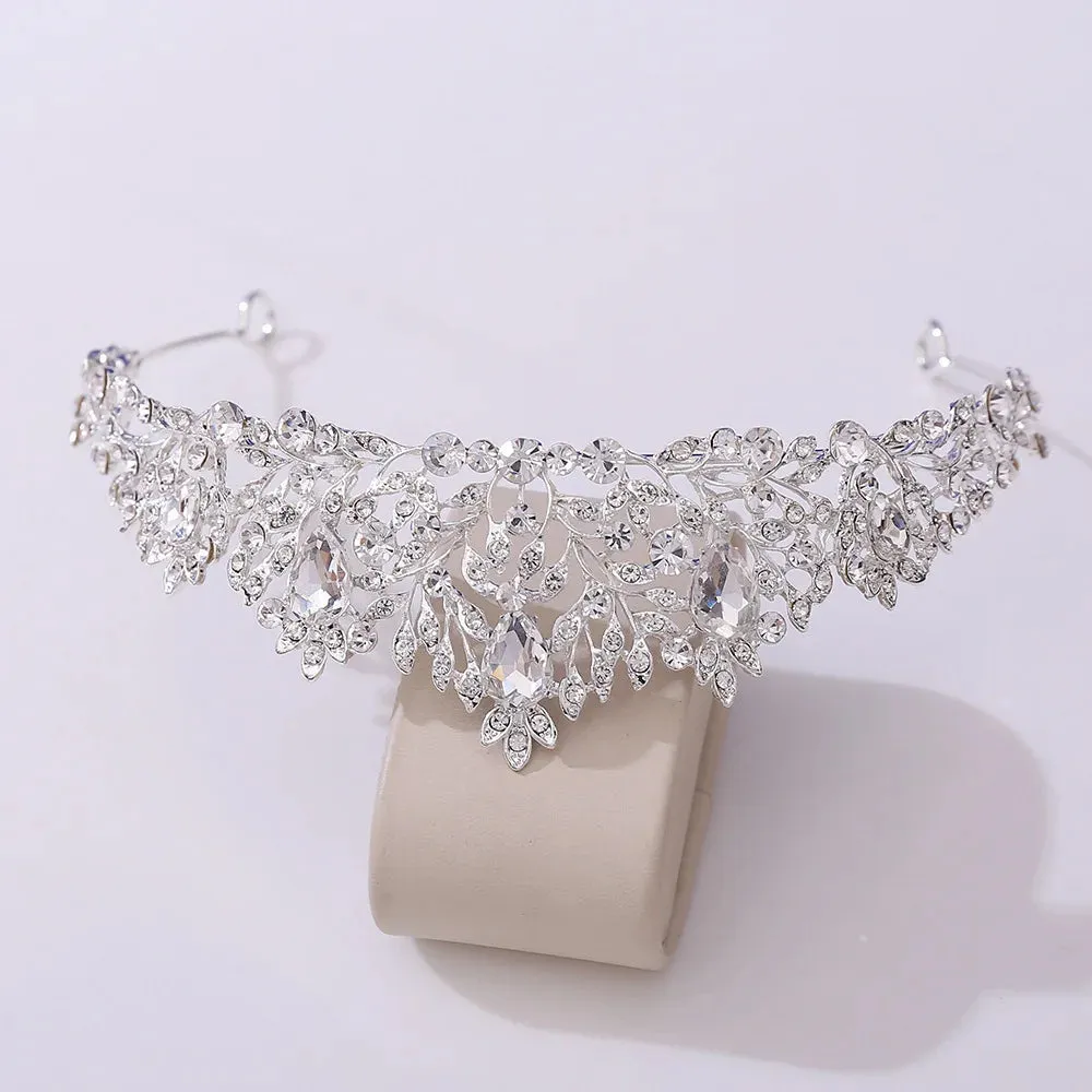 Rhinestone Crystal Princess Bridal Wedding Tiara Crown Hair Accessory