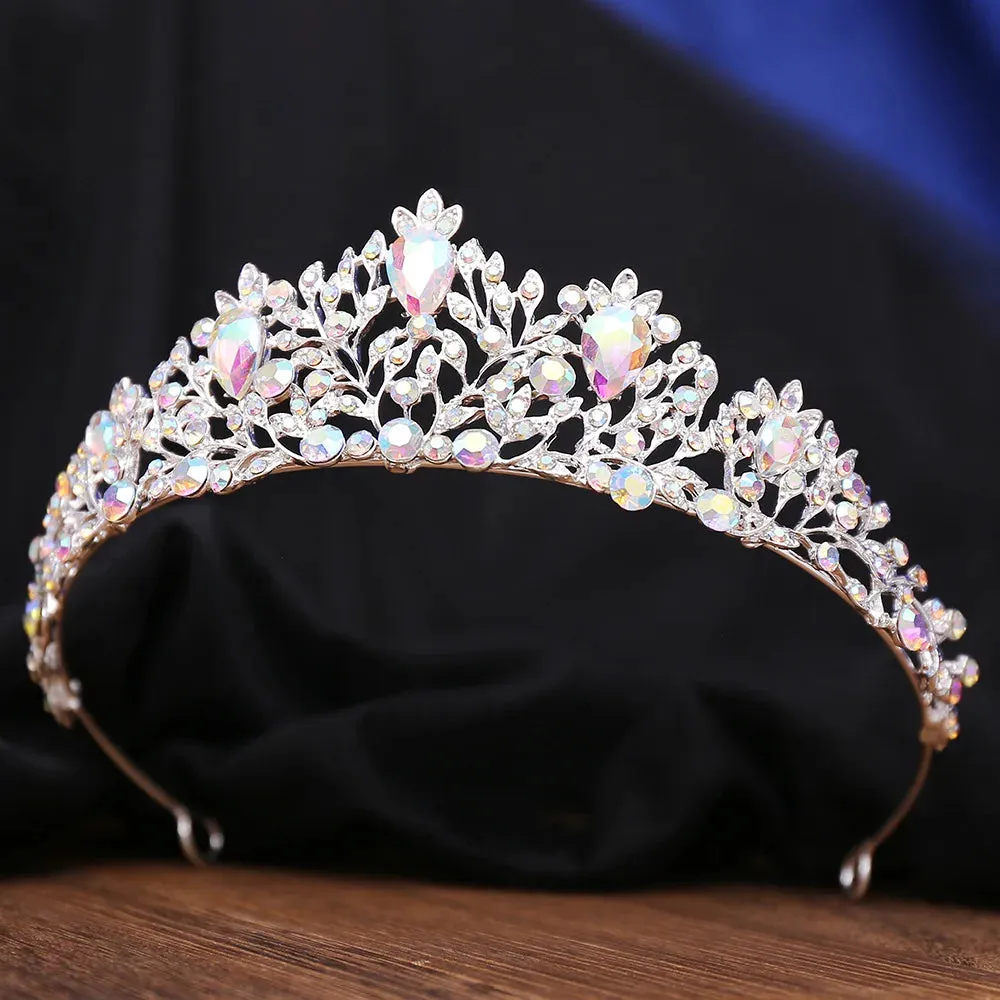 Rhinestone Crystal Princess Bridal Wedding Tiara Crown Hair Accessory