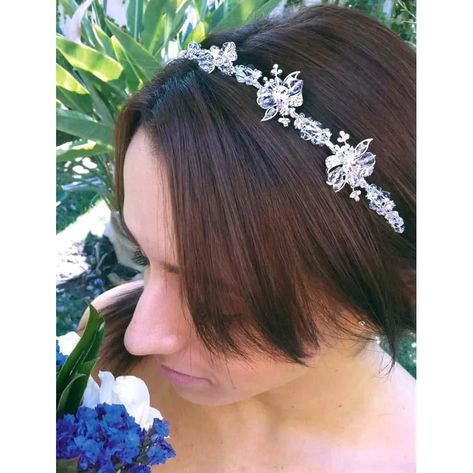 Rhinestone Flower Tiara