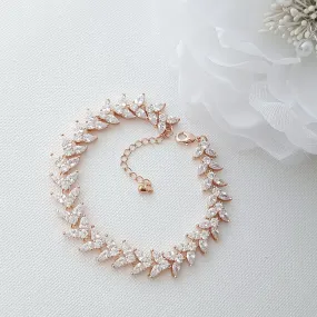 Rose Gold Bracelet Formal & Wedding Stores-Katie